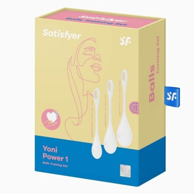 Вагінальні кульки - Satisfyer Yoni Power 1 White Вагінальні кульки - Satisfyer Yoni Power 1 White