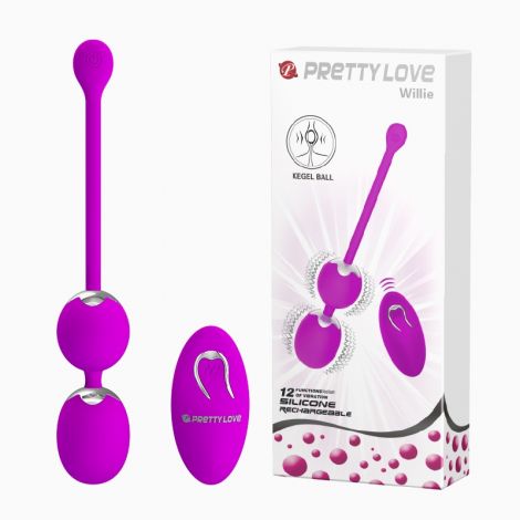 Вагінальні віброкульки - Pretty Love Willie Vibrating Kegel Balls Purple Вагінальні віброкульки - Pretty Love Willie Vibrating Kegel Balls Purple