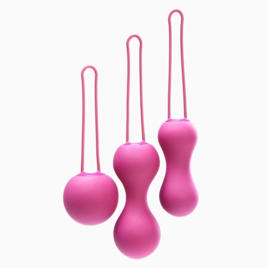 Набір вагінальних кульок Je Joue - Ami Fuchsia, діаметр 3,8-3,3-2,7см, вага 54-71-100гр + подарунок косметичка Набір вагінальних кульок Je Joue - Ami Fuchsia, діаметр 3,8-3,3-2,7см, вага 54-71-100гр + подарунок косметичка