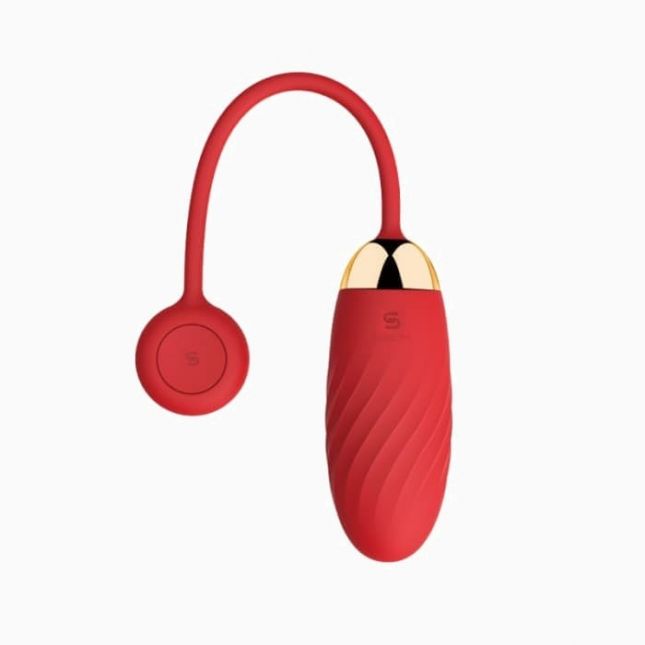 Svakom Ella Vibrating Egg Red віброяйце, 21.5х3.3 см