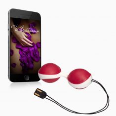 Вагинальные шарики - Vibratissimo DuoBalls Charger, фиолетовый/белый