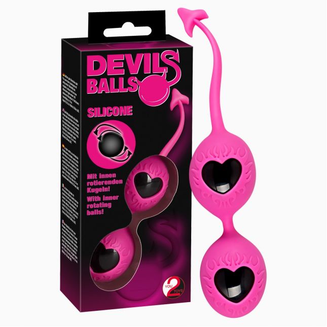 Вагінальні кульки - Devils Balls black/pink