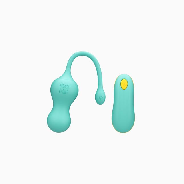 Виброяйцо для точки G с пультом управления Romp Cello Light Teal, водонепроницаемое