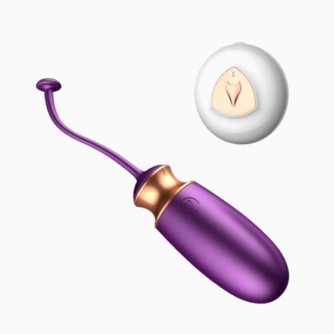 Віброяйце - Vibrating Silicone Love Egg Purple, USB, 10 Function, Heating, Voice Control