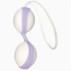 Вагинальные шарики - Amor Gym Balls, белый/фиолетовый