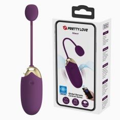 Віброяйце - Pretty Love Abner Vibrating Egg Dark Purple (App)