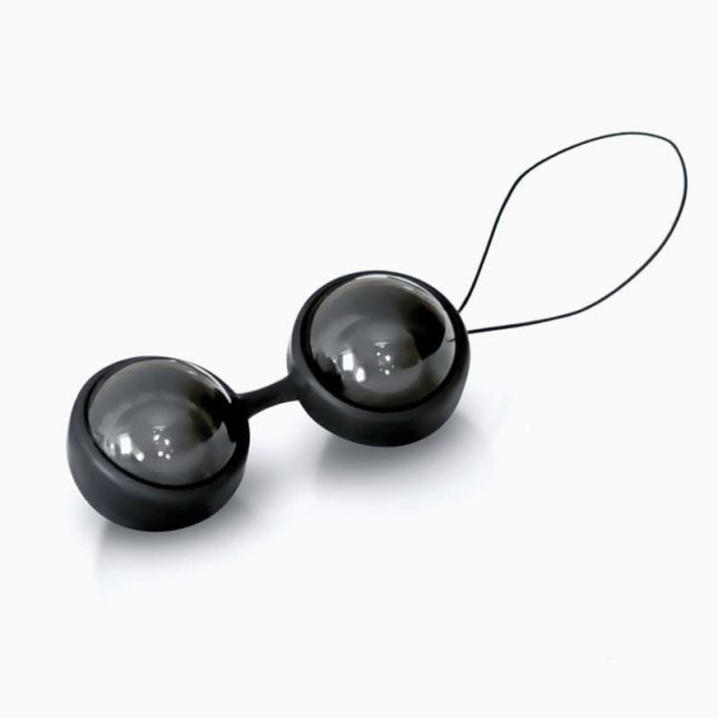 Lelo Luna Beads Noir - Вагинальные шарики со смещенным центром тяжести, 3 см (черные)