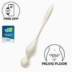 Вагинальные смарт-шарики с вибрацией Satisfyer Love Birds 1 Connect App White, 78 г