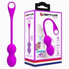 Вагінальні кульки - Pretty Love Elvira Phone control vibro balls Purple