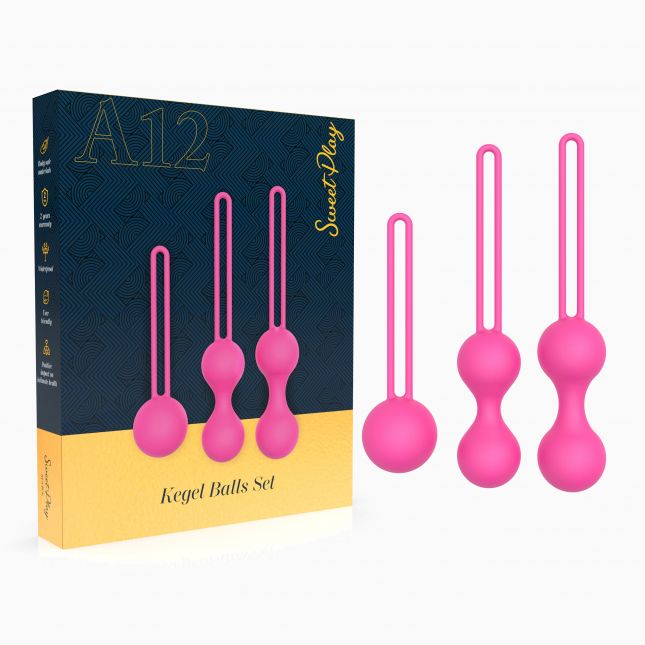 Набір вагінальних кульок - Erospace Sweet Play Kegel Balls Set A12 Набір вагінальних кульок - Erospace Sweet Play Kegel Balls Set A12