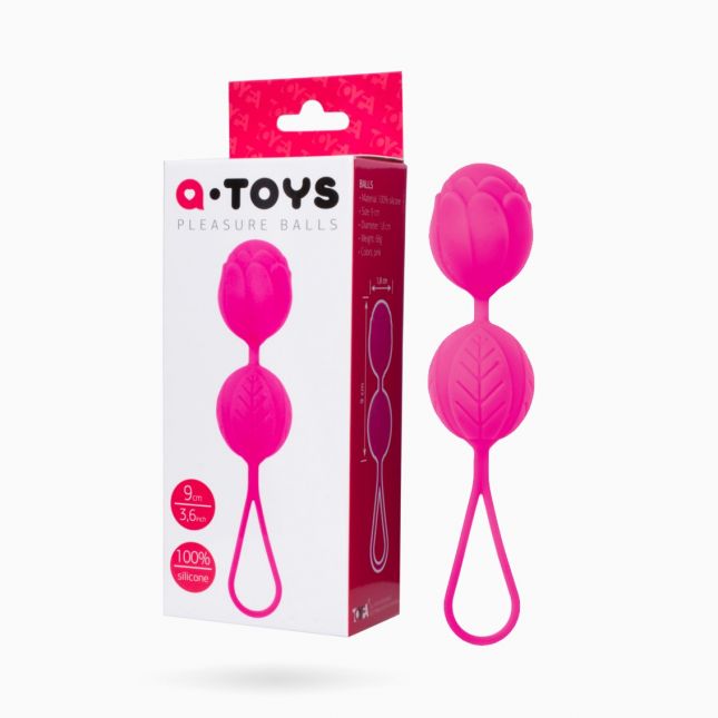 Вагінальні кульки Toyfa A - Toys, силікон, рожевий, Ø 3,5 см