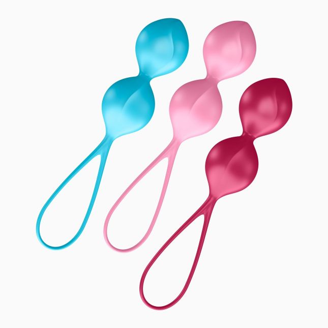 Вагінальні кульки Satisfyer V Balls (3 пари), діаметр 3,4см, маса 79-114-150г, монолітні