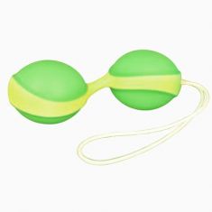 Вагинальные шарики - Amor Gym Balls, зеленый/желтый