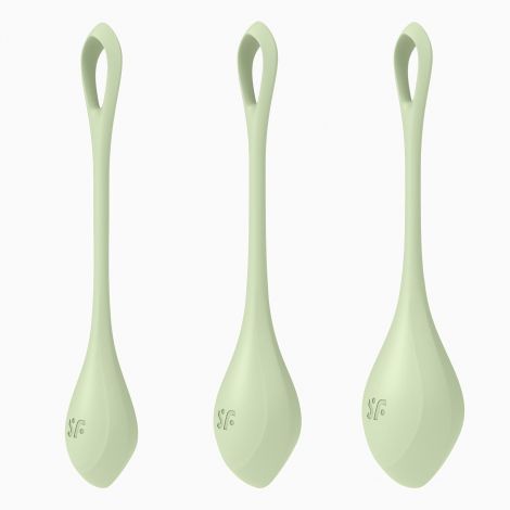 Набір йоні-намистин Satisfyer Yoni Power 2 Light Green, діаметр 2-2,5-3 см, маса 22-44-73 г