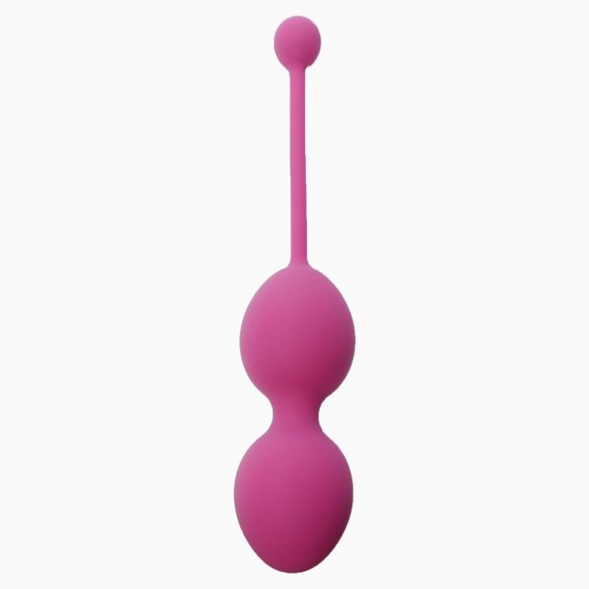 Вагінальні кульки - Silicone Kegel Balls Dark Pink, 32 мм, 200 г