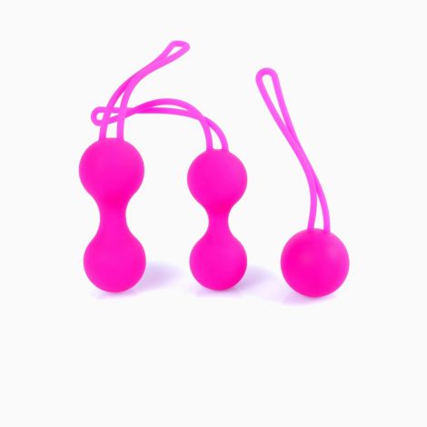 Набір вагінальних кульок - Silicone Kegal Balls Set Pink