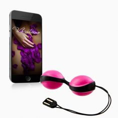 Вагинальные шарики - Vibratissimo DuoBalls Charger, фиолетовый/черный
