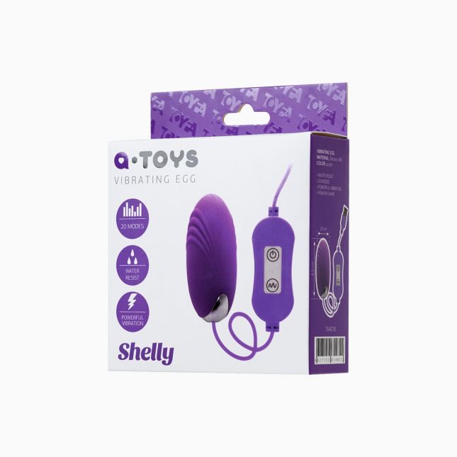 Віброяйце з пультом управління Toyfa A - Toys Shelly, силікон, фіолетовий