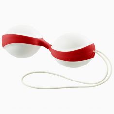Вагинальные шарики - Amor Gym Balls, белый/красный
