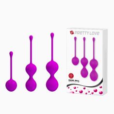 Вагінальні кульки - Pretty Love Kegel Balls Set Pink, 3 шт.