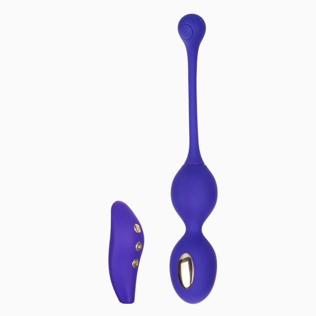 CalExotics E - stim Dual Kegel Exerciser - вагінальні кульки з електростимуляцією, 3,25 см