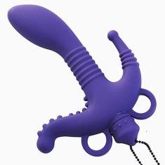 3 Way Vibrating Silicone Stimulator - стимулятор 17.7х3.3 см