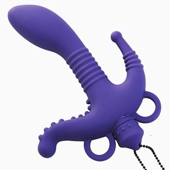 3 Way Vibrating Silicone Stimulator - стимулятор 17.7х3.3 см