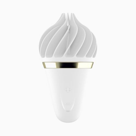 Мороженка-спінатор Satisfyer Lay-On - Sweet Treat White/Gold, 10 режимів роботи, водонепроникний