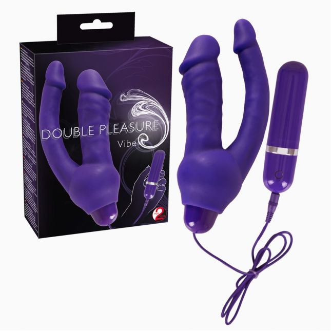 Комп'ютерний вібратор - Douple Vibrator Purple
