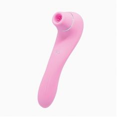 Вакуумний стимулятор з вібрацією Wooomy Smoooch Pink Clitoral Suction & Vibration, 10х2 режимів
