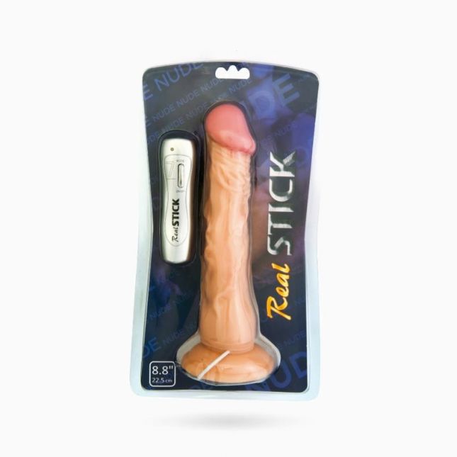 Вібратор Toyfa Realstick Nude реалістичний, 7 режимів вібрації, 22,5 см