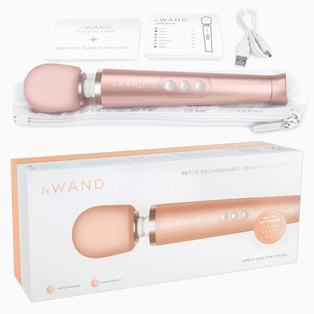 Компьютерный вибратор - le Wand Petite rose gold