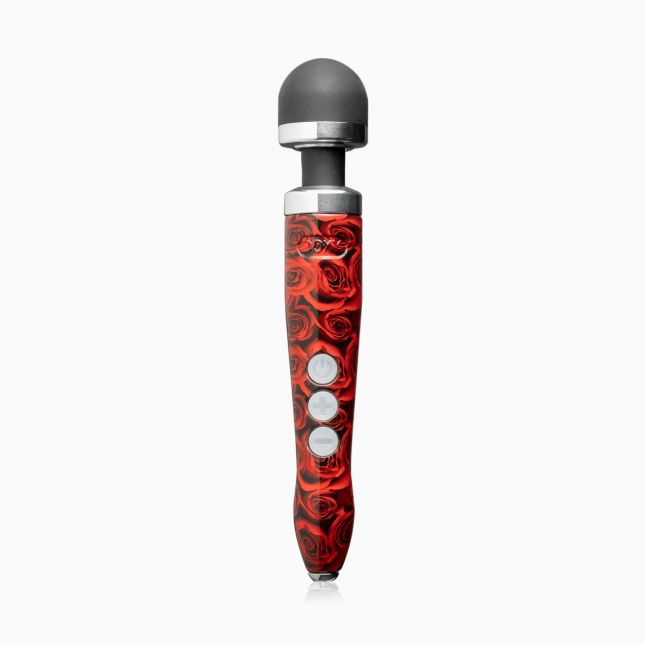Вібромасажер DOXY Die Cast 3R ROSE PATTERN, дуже потужний, живлення 220В, металевий корпус