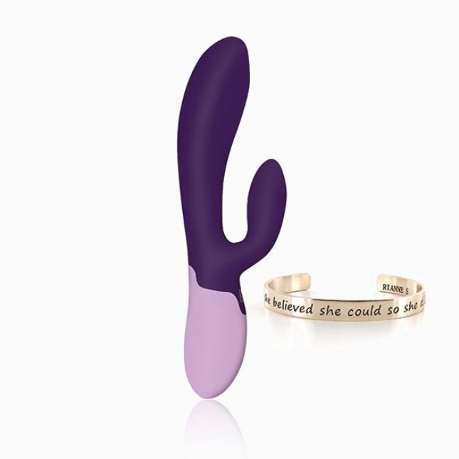 Вибратор-кролик Rianne S: Xena Purple/Lilac, 10 режимов работы, медицинский силикон