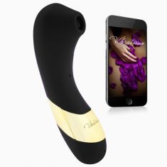 Кліторальний стимулятор - Vibratissimo Secret Kiss+Licker, чорний/золотий