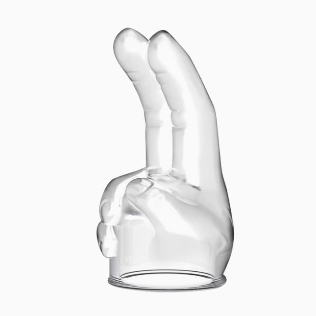 Насадка на вібромасажер - Power Head Double Finger Wang Massager Head Transparent
