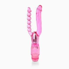 Подвійний вібратор Dual Pleasure Vibe, рожевий, 27х2, 5 см