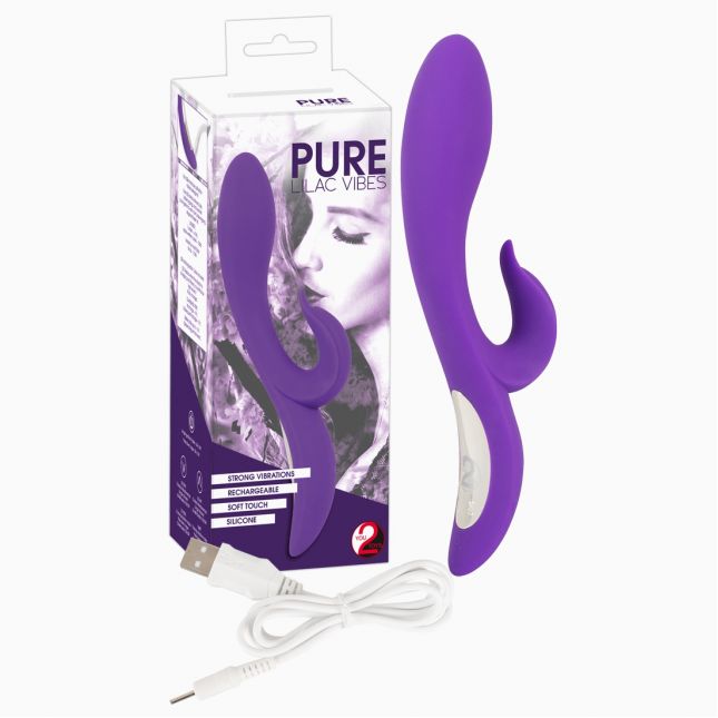 Комп'ютерний вібратор - Pure Lilac Vibes Dual Motor