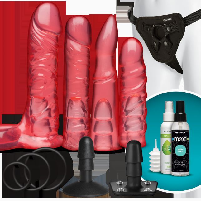 Набір для страпона Doc Johnson Vac-U-Lock Crystal Jellies Set (м'ята упаковка!!!) Набір для страпона Doc Johnson Vac-U-Lock Crystal Jellies Set (м'ята упаковка!!!)