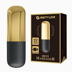 Вібратор - Pretty Love Mini Massager Bullet Black Gold Вібратор - Pretty Love Mini Massager Bullet Black Gold