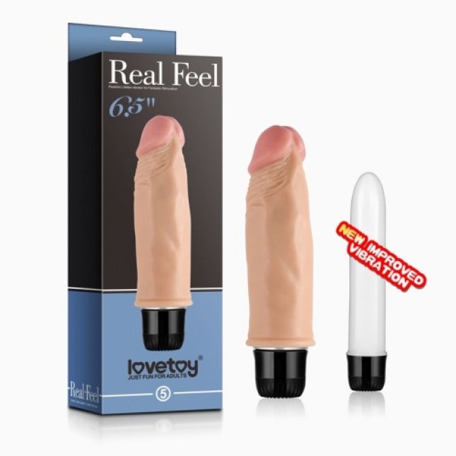 Реалістичний вібратор - Reel Feel Vibrator Flesh 6,5"