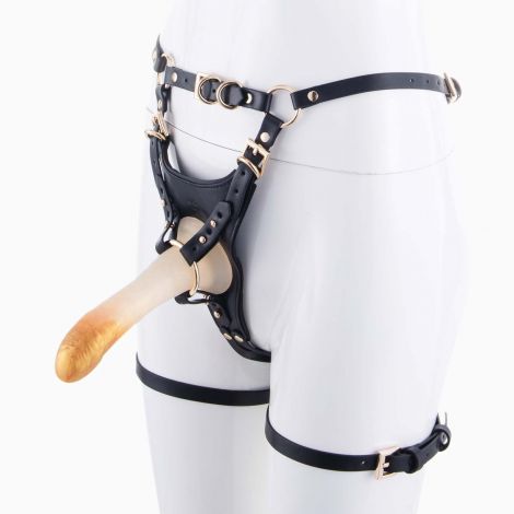 Страпон LOCKINK SEVANDA Queen Sheba Strapon Golden Dildo (м'ята упаковка!!!)