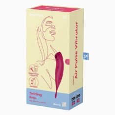 Вакуумний кліторальний вібратор - Satisfyer Twirling Pro+ Dark Red