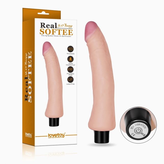 Реалістичний вібратор - Real Softee Vibrator 9" Реалістичний вібратор - Real Softee Vibrator 9"