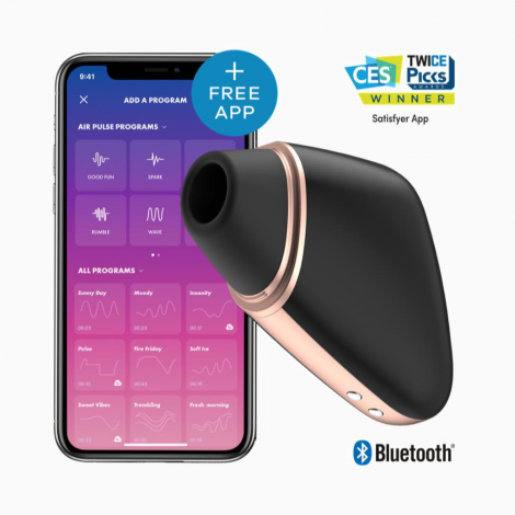 Вакуумний кліторальний вібратор - Satisfyer Love Triangle Black (App) Вакуумний кліторальний вібратор - Satisfyer Love Triangle Black (App)