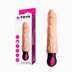 Реалистичный вибратор Toyfa A-Toys Cocksman с подогревом, TPE, 12 режимов вибрации, 21 см