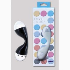 Класичний вібратор - Love Touch Massagegerat, Lichtsenor, Duo Vibro, 12 см, чорний