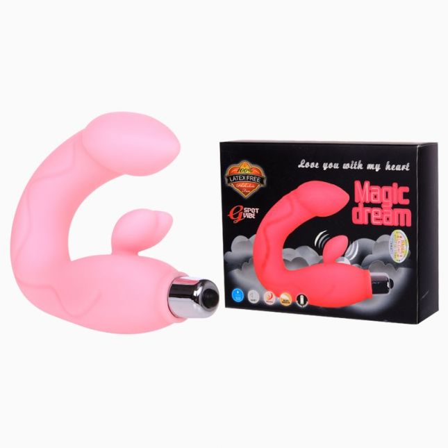 Стимулятор G -точки - Vibrator, Silicone Material, Available Color : Pink, Purple, 4 LR44 Batteries
