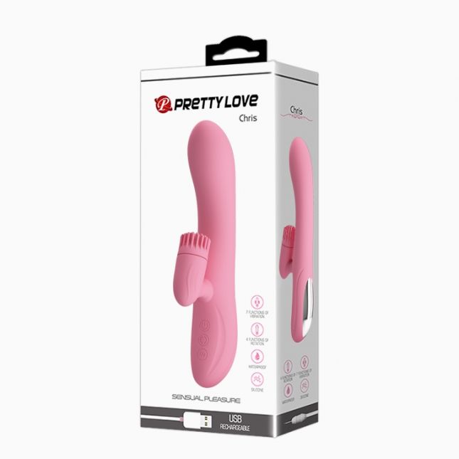 Вібратор - Pretty Love Chris Vibrator Pink Вібратор - Pretty Love Chris Vibrator Pink