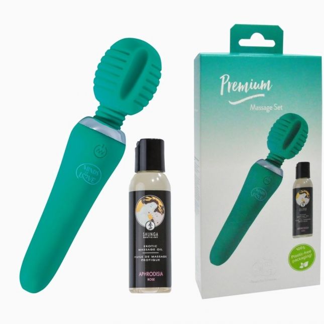 Вібромасажер з лубрикантом - Minds of Love Premium Massage Set Mint